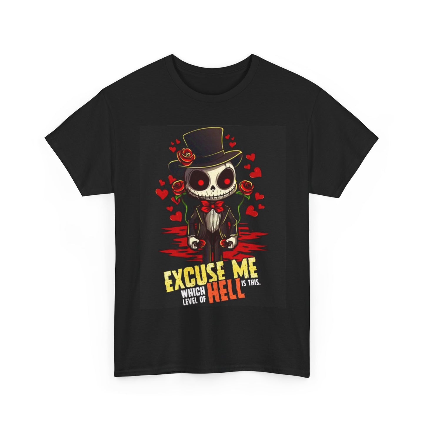 Which Level Of Hell Is This Funny Shirt Roses Graphic Unisex Heavy Cotton Tee