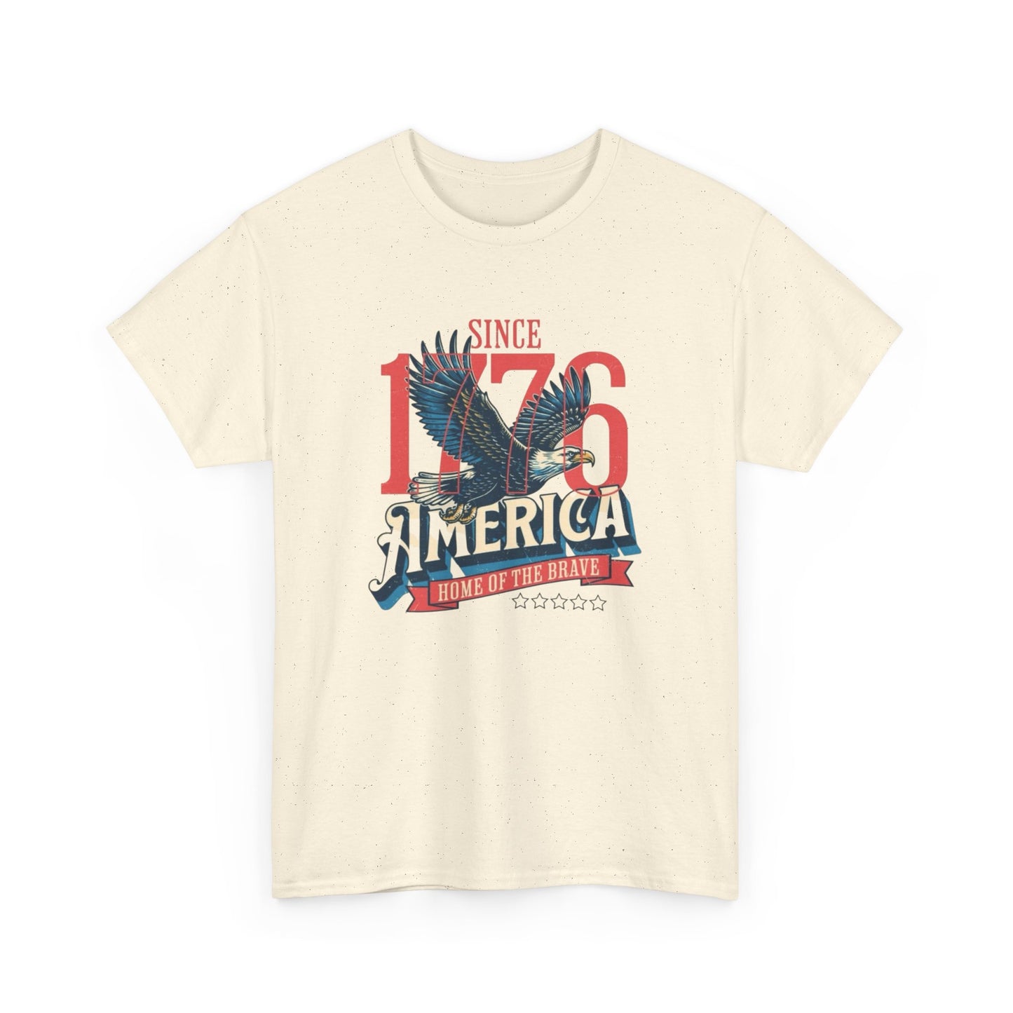 America Since 1776 USA Graphic T Shirt Men's Heavy Cotton Tee