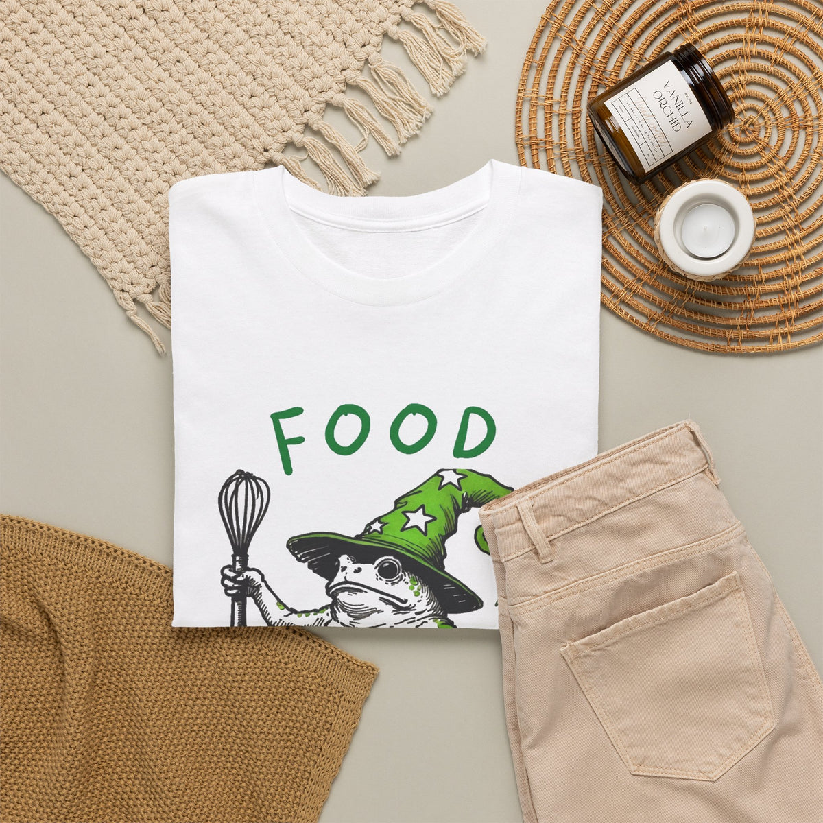 Food Whisperer Wizard Frog T-Shirt Men's Graphic Tee