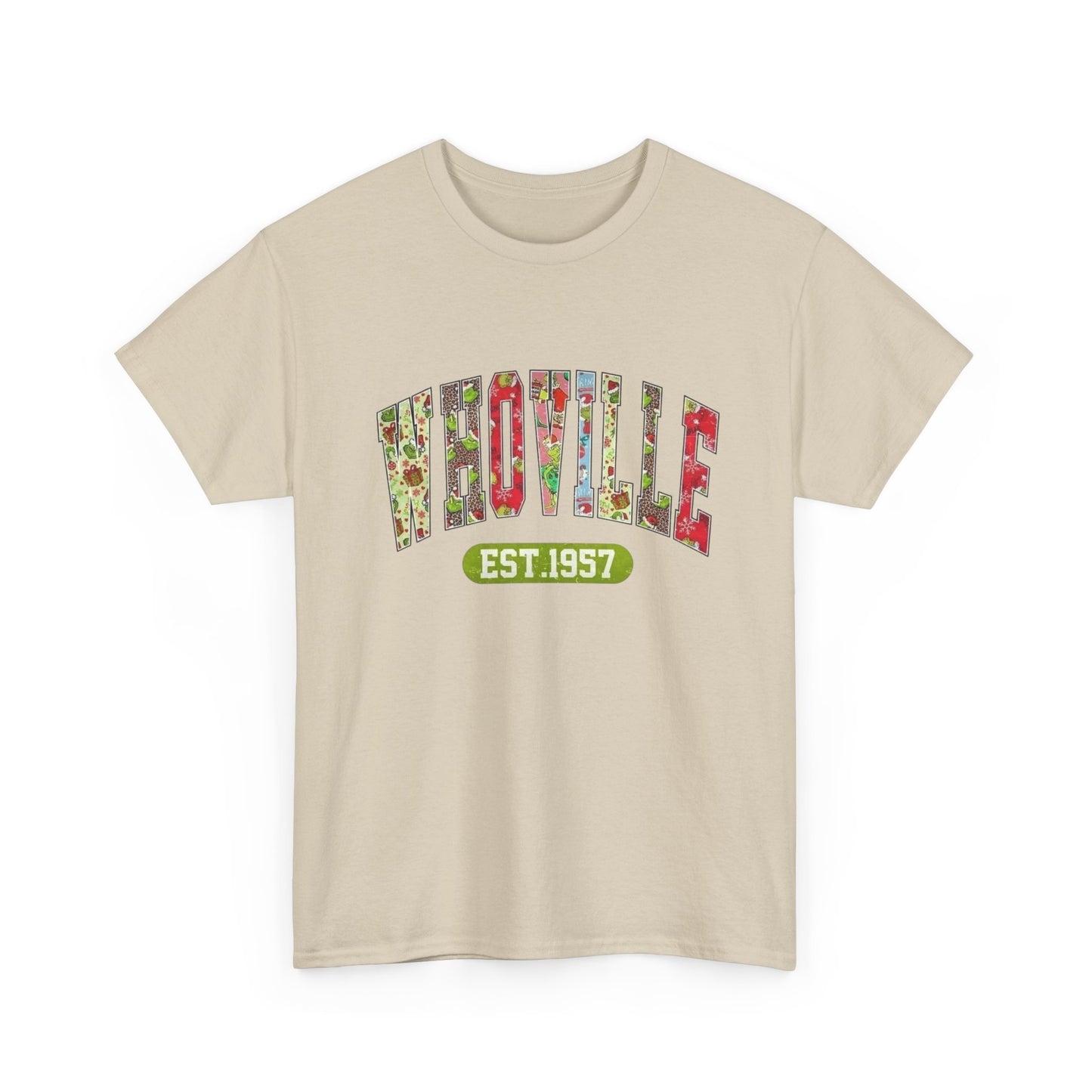 Whoville The Grinch Christmas Graphic T Shirt Unisex NEW Heavy Cotton Tee