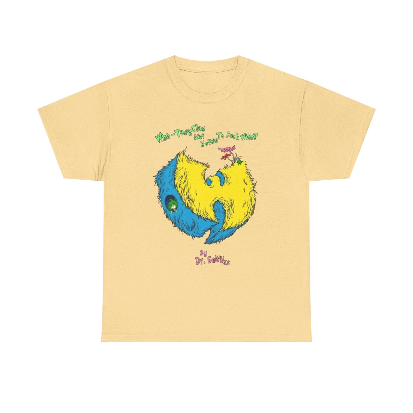 Wu Tang Vintage Cartoon Graphic T Shirt Unisex Heavy Cotton Tee Gift New