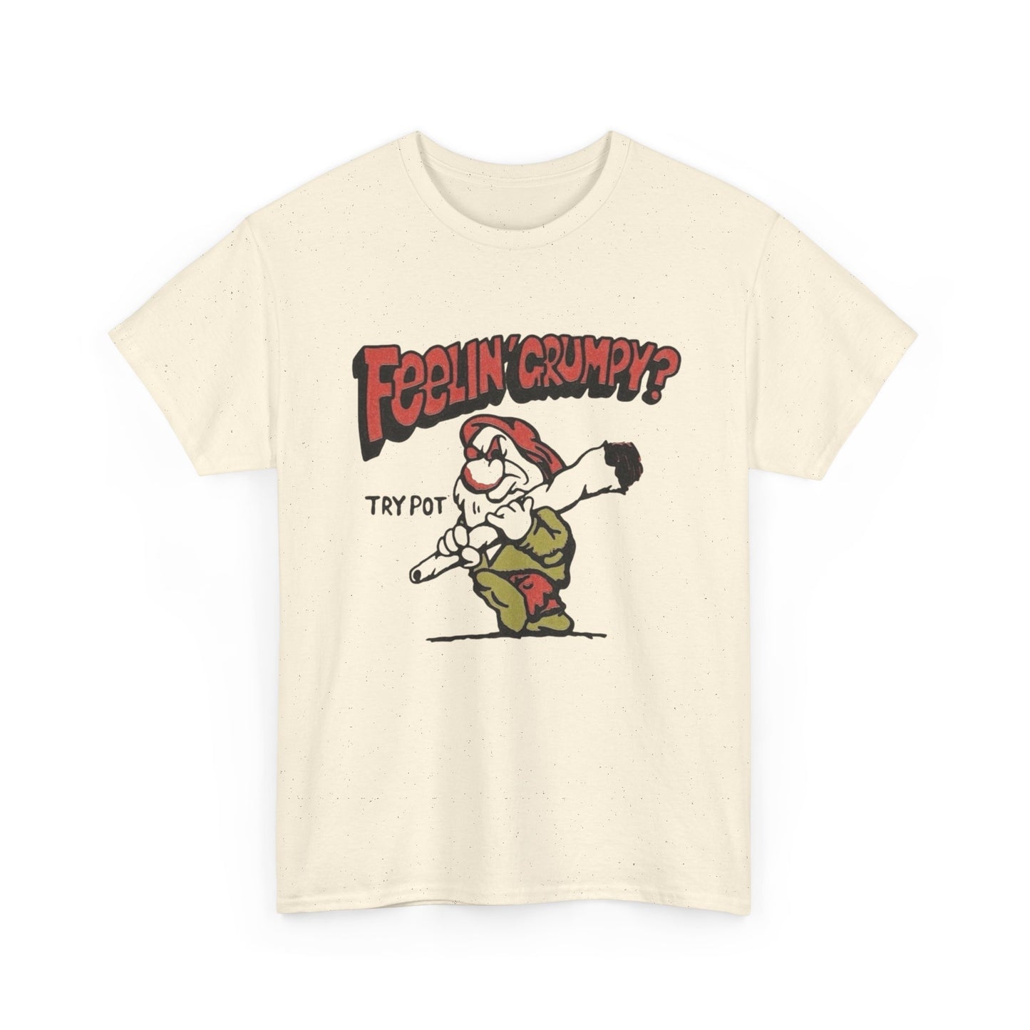 Feeling Grumpy Try Pot Vintage Graphic T-Shirt Unisex Heavy Cotton Tee