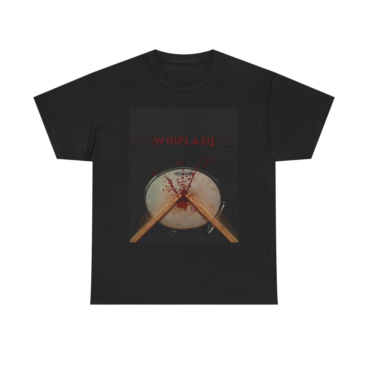 Whiplash Graphic T Shirt Retro Drummer Music Vintage Unisex Heavy Cotton Tee