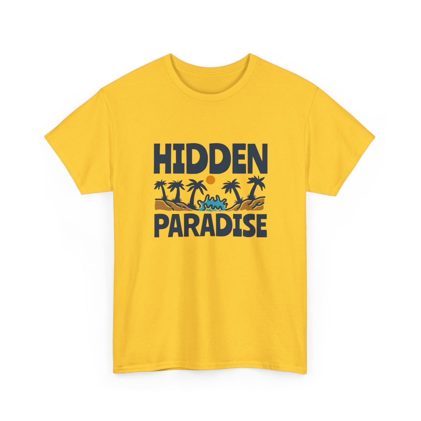 Hidden Paradise Graphic T Shirt NEW Adult Unisex Heavy Cotton Tee