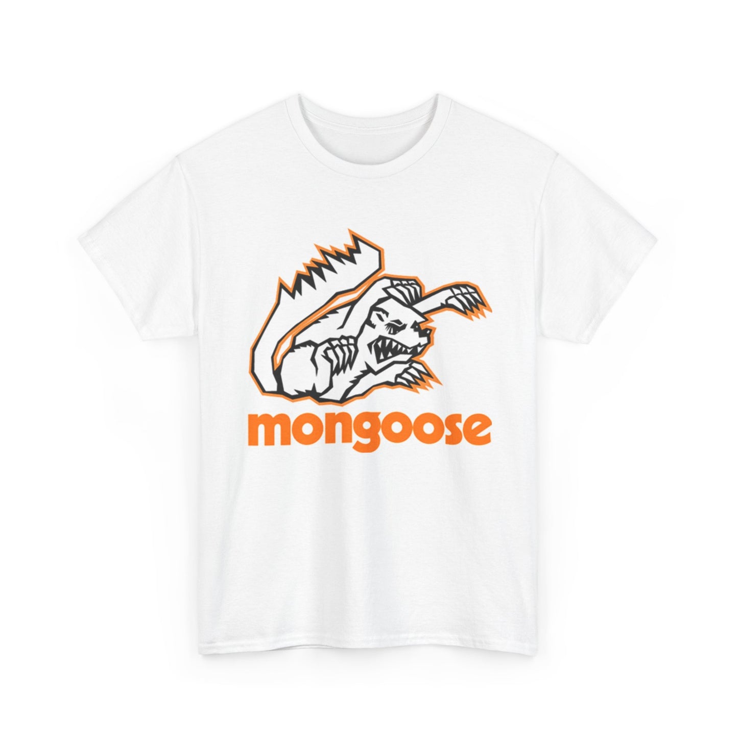 Mongoose BMX Tshirt logo Bicycles 90s Toys R Us Unisex Heavy Cotton Tee