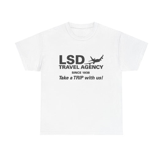 LSD Travel Agency Graphic T Shirt ADULT NEW Heavy Cotton Tee