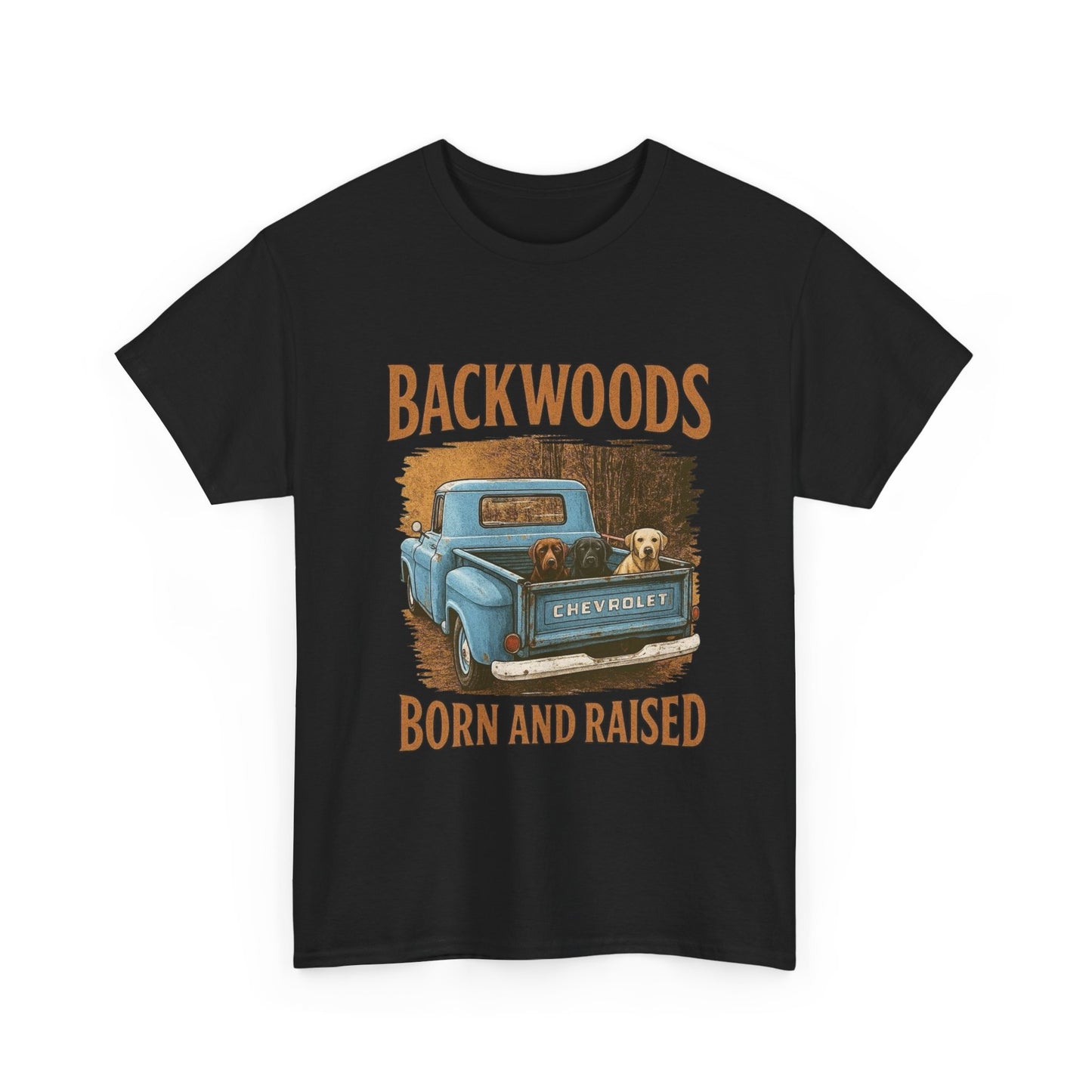 Backwoods Born And Raised Graphic T Shirt Unisex Heavy Cotton Tee