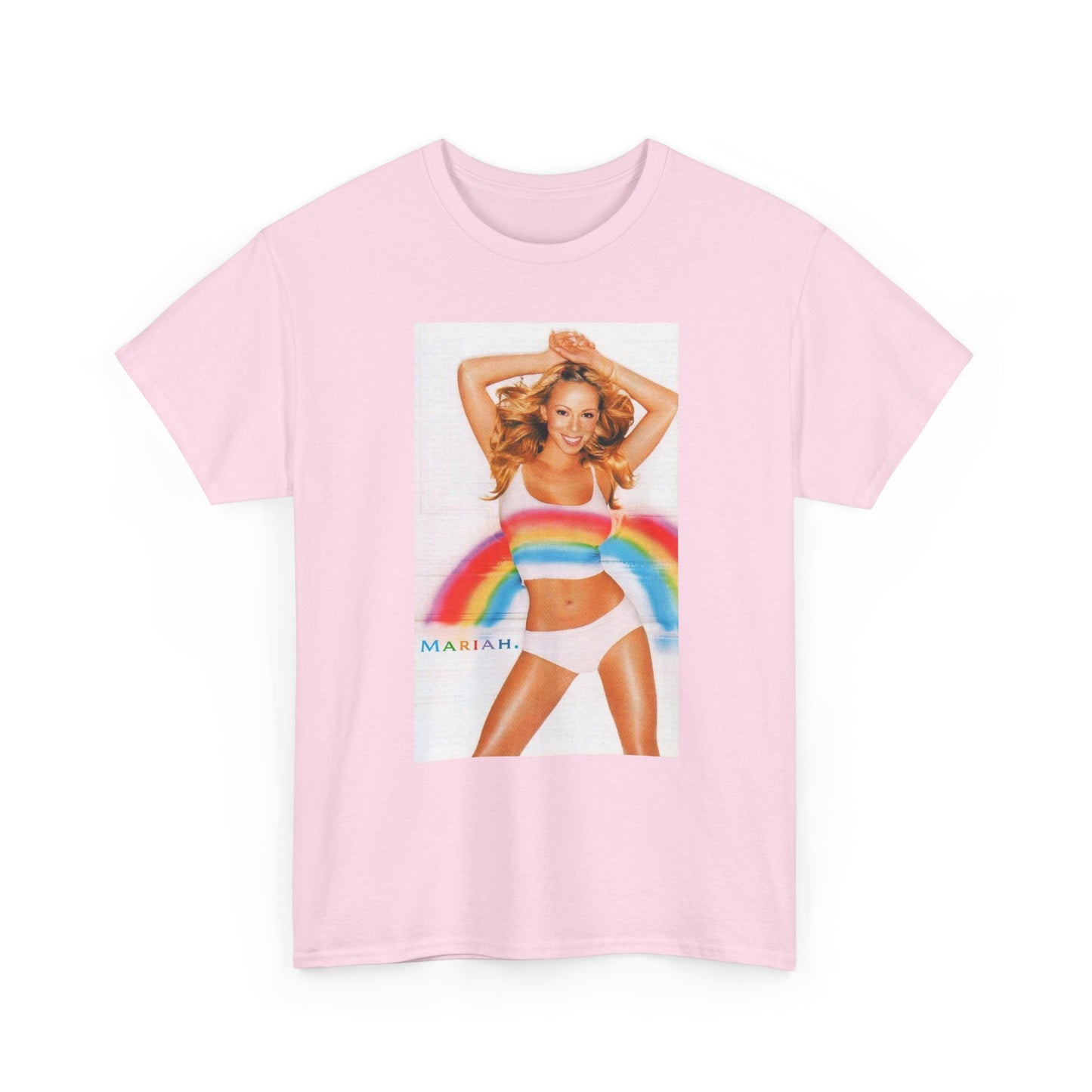Mariah Carey T-shirt vintage Adam Sandler retro rainbow Unisex Heavy Cotton Tee