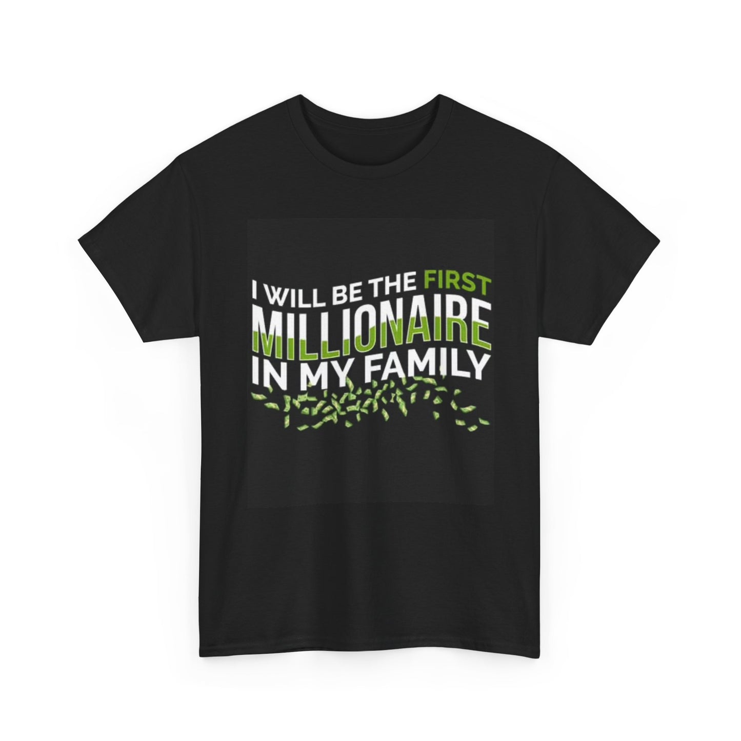 First Millionaire Graphic T Shirt Funny Crypto Bitcoin Unisex Heavy Cotton Tee