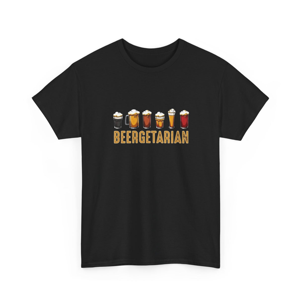 Beergetarian Beer Glasses T-Shirt Funny  Men's Graphic Tee