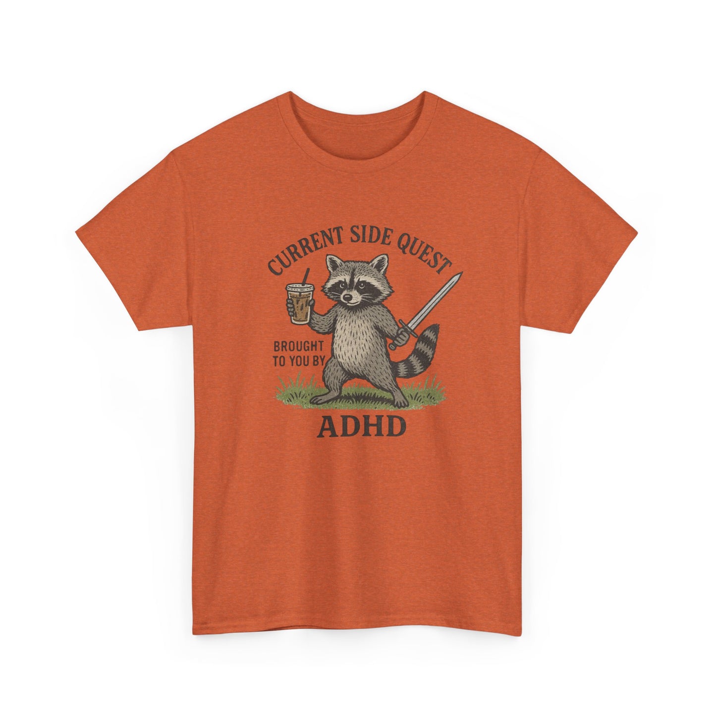 Funny ADHD Side quests Graphic T Shirt Unisex Heavy Cotton Tee Gift Vintage