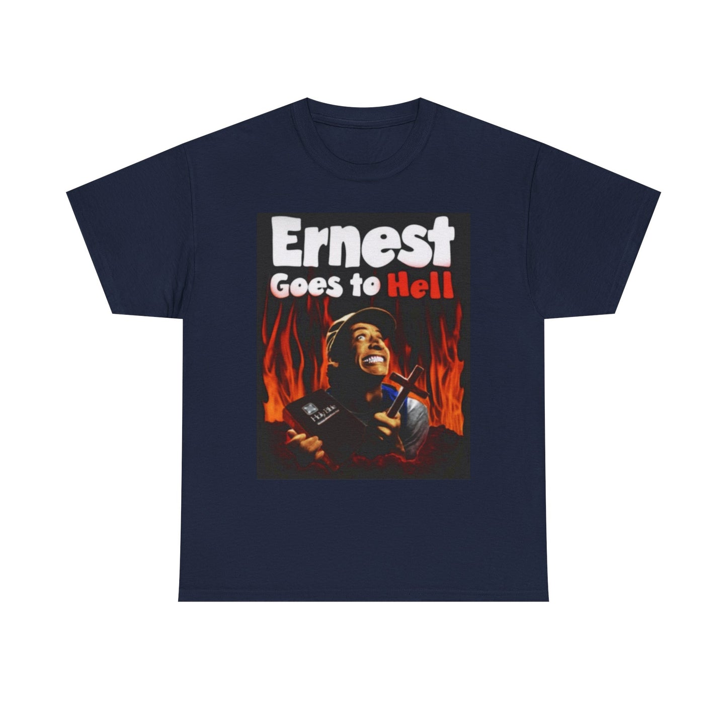 Ernest Goes To Hell Graphic T Shirt Funny Vintage Poster Unisex Heavy Cotton Tee