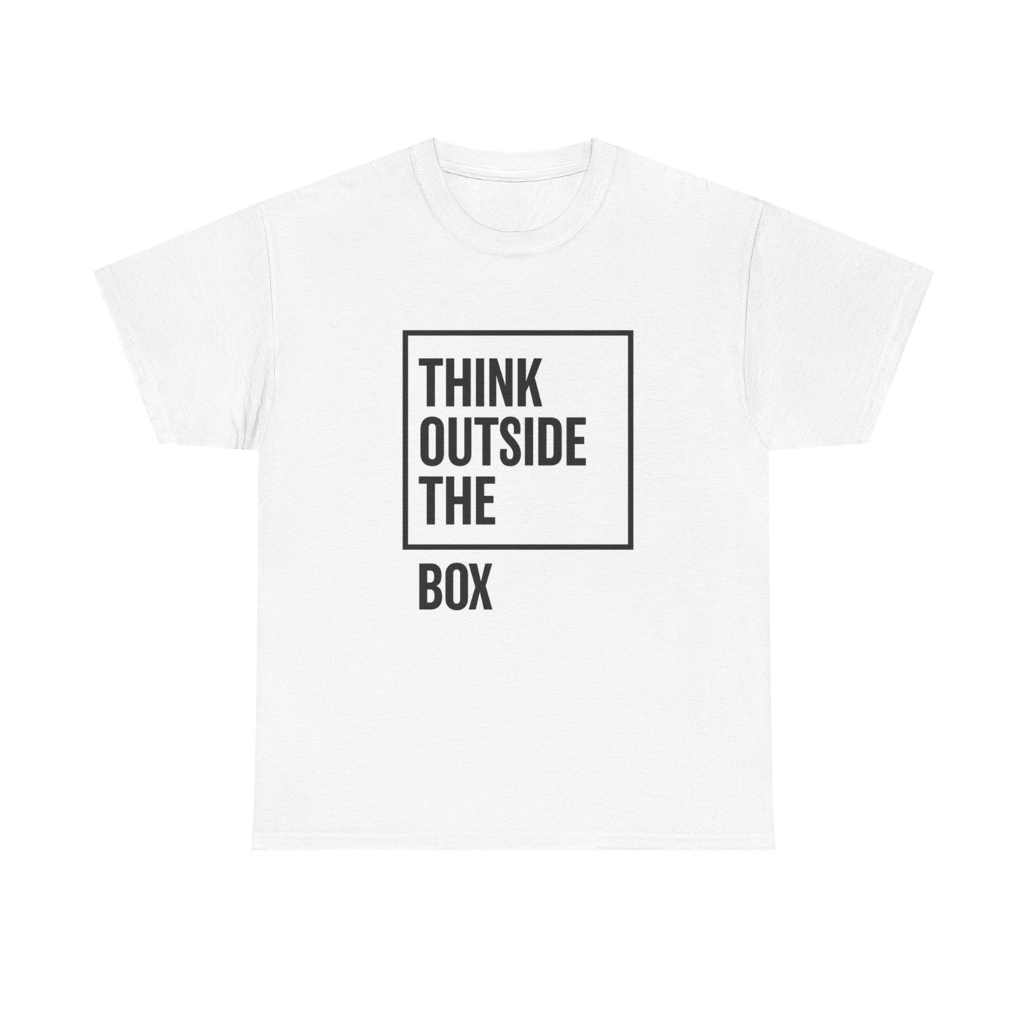 Think Outside The Box Motivation Graphic T Shirt Unisex Heavy Cotton Tee