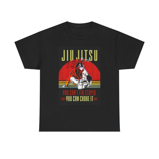 Jiu Jitsu Graphic T Shirt Retro GYM Choke It Unisex Heavy Cotton Tee