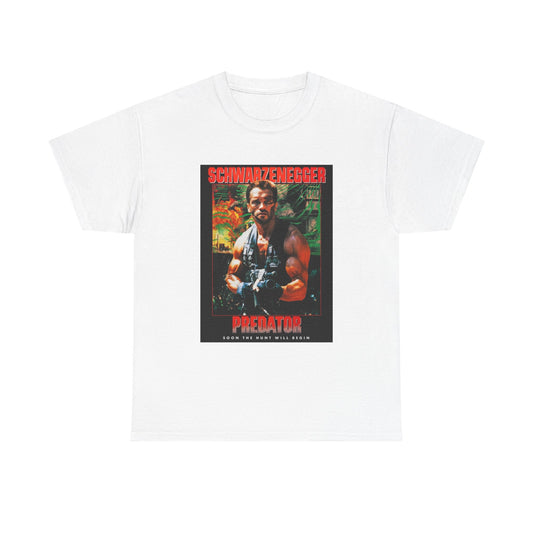 Predator T shirt 80s vintage action movie aliens retro Unisex Heavy Cotton Tee