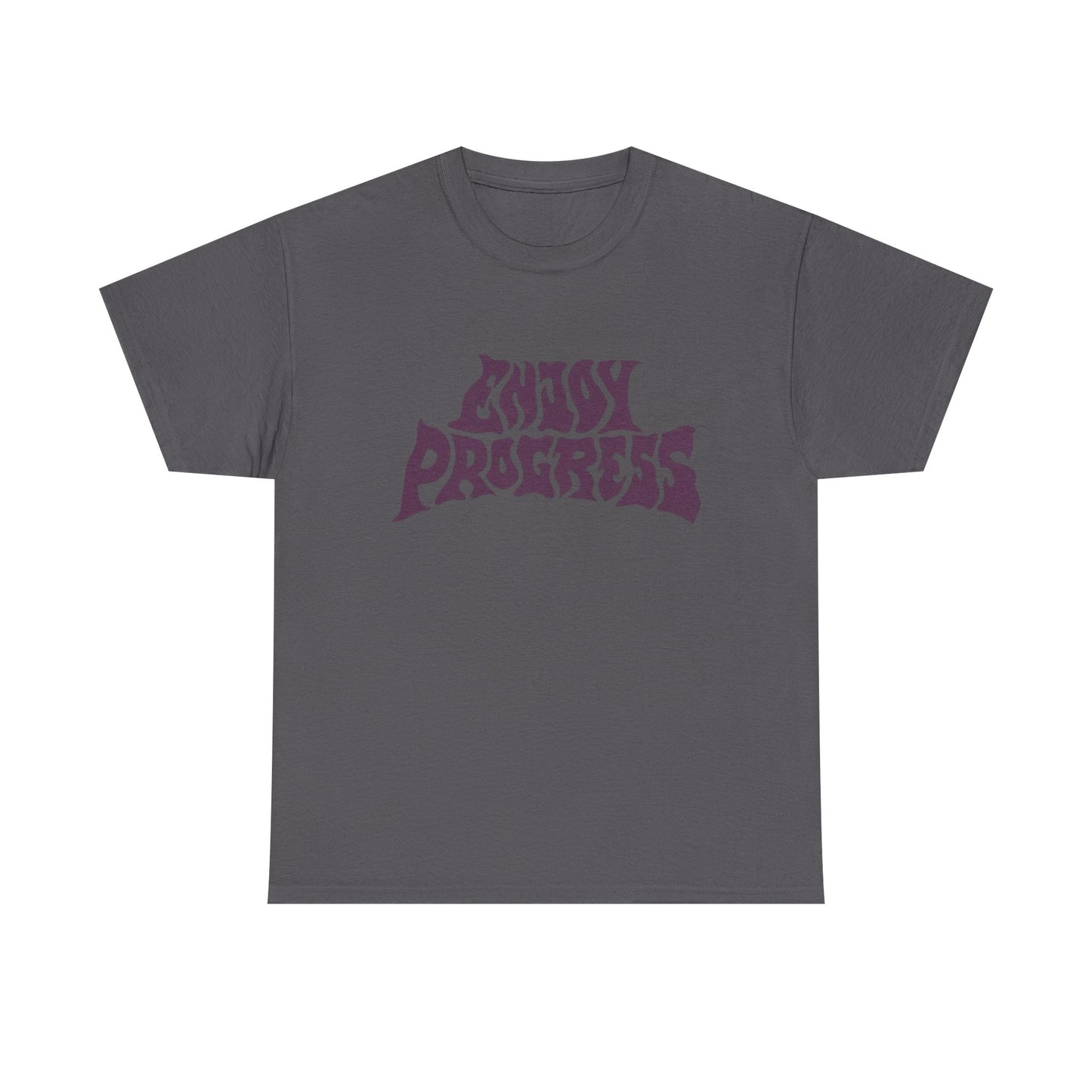 Enjoy Progress Vintage Graphic T-Shirt Unisex Comfy Heavy Cotton Tee