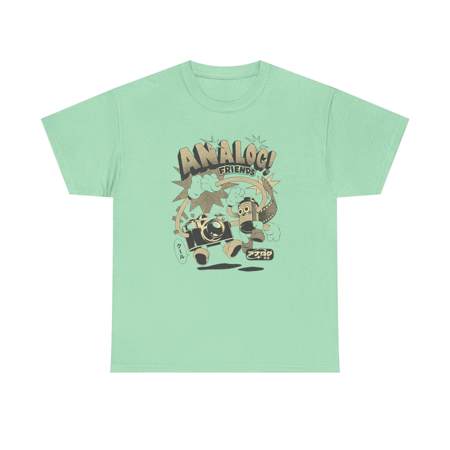 Analog Friends T Shirt Retro Photo Unisex Heavy Cotton Tee