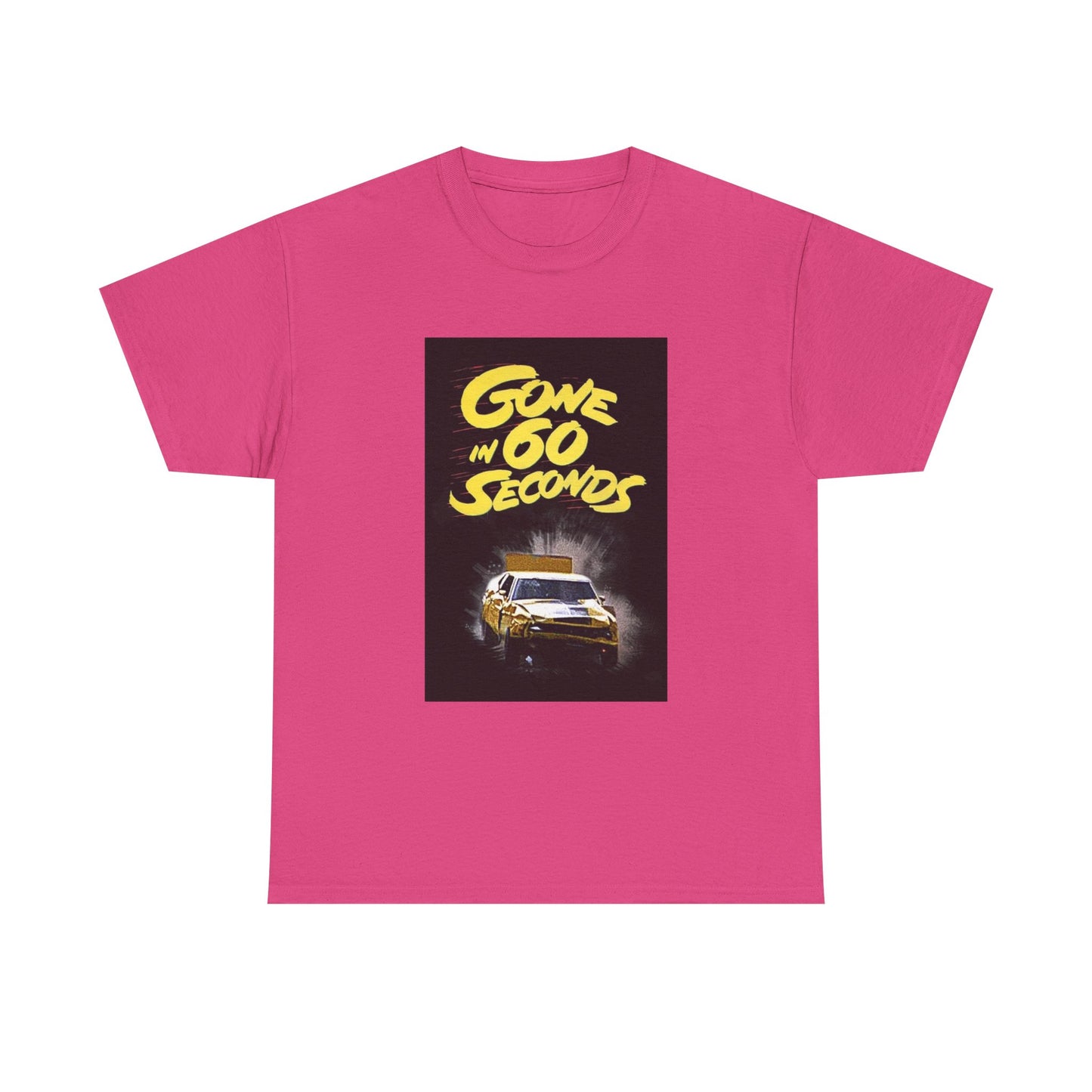 Gone in 60 Seconds Tshirt Vintage Ford Mustang Retro Poster Unisex Heavy Cotton
