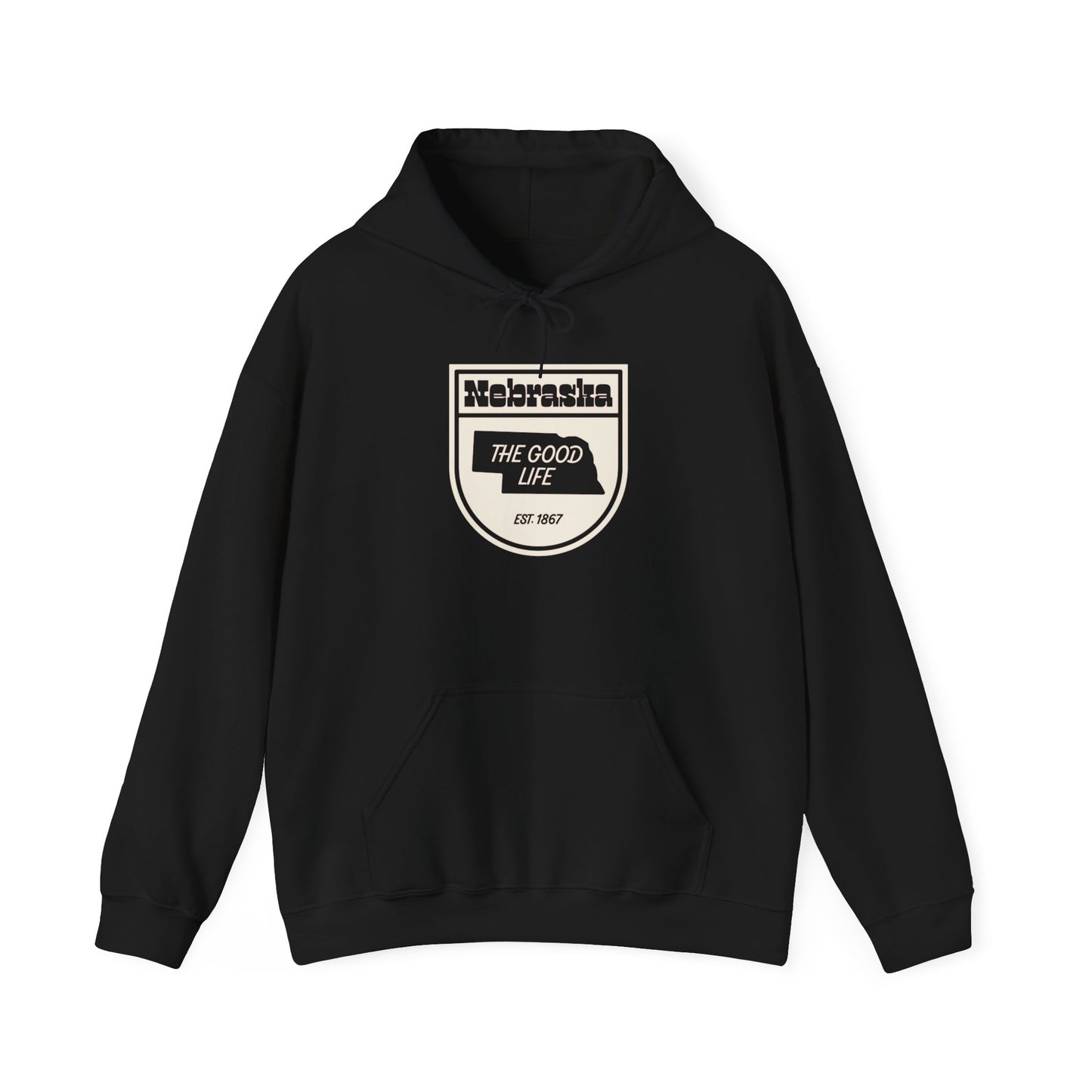 Nebraska The Good Life Hoodie NEW ADULT Unisex Hooded Sweatshirt