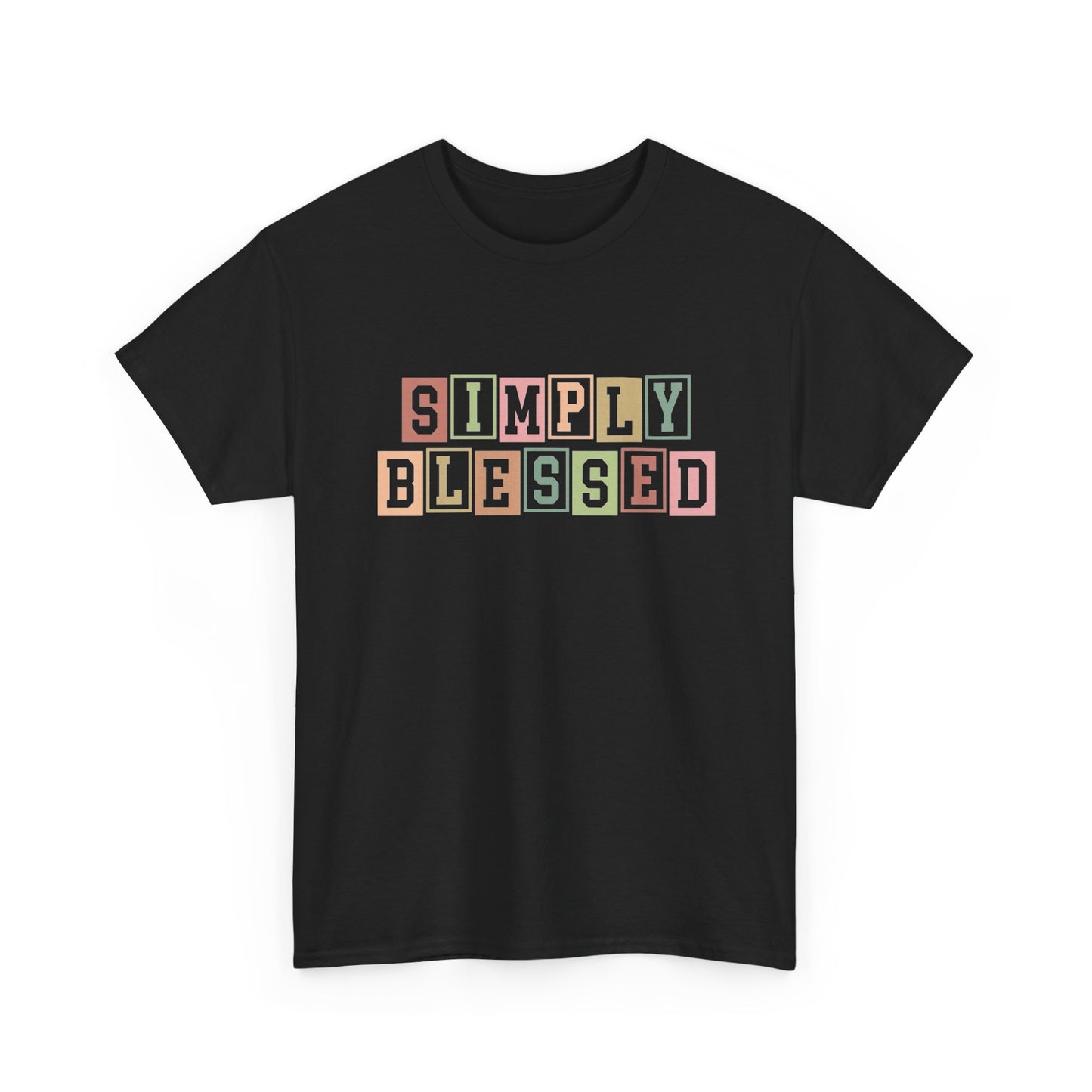 Simply Blessed Graphic T Shirt NEW ADULT Unisex Heavy Cotton Tee
