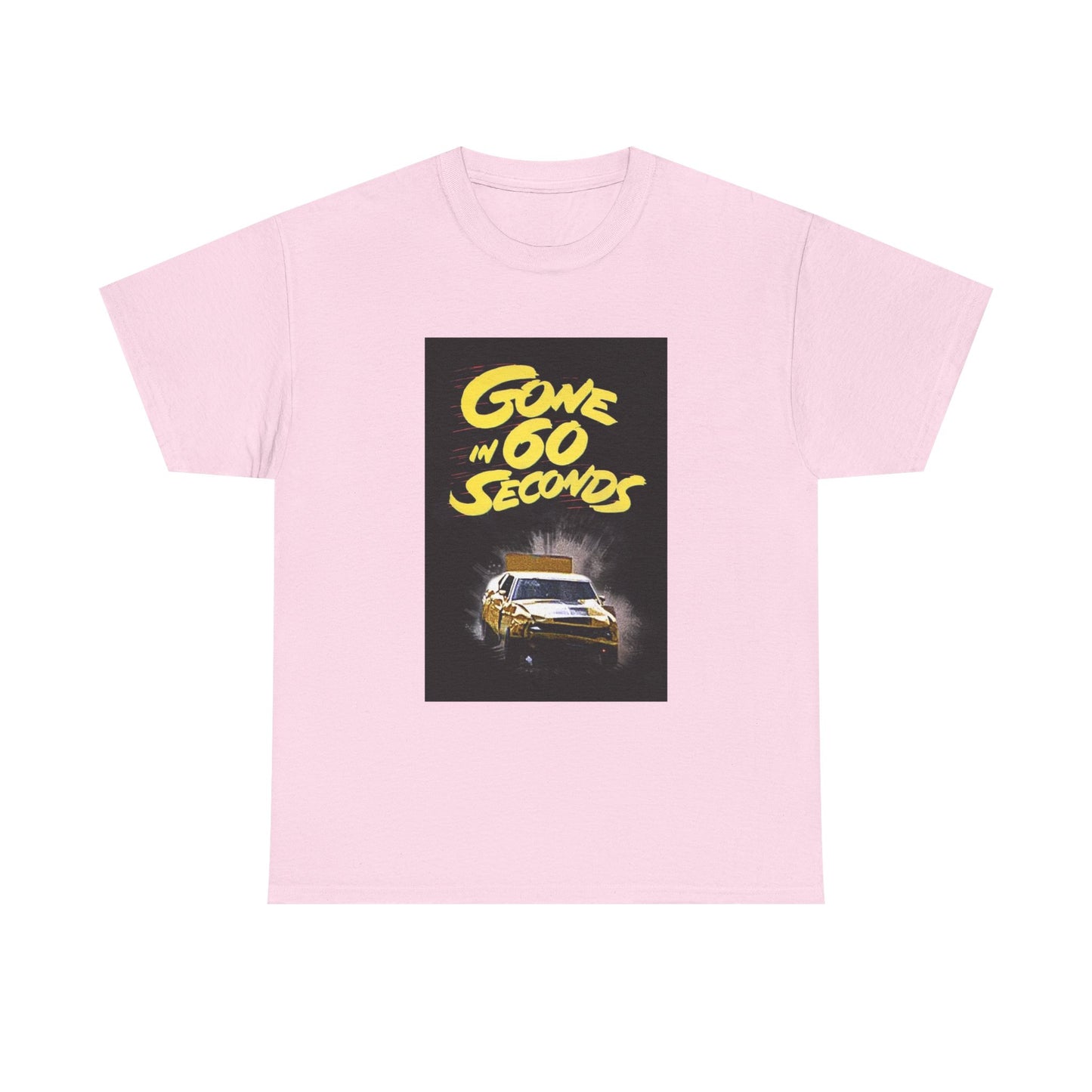 Gone in 60 Seconds Tshirt Vintage Ford Mustang Retro Poster Unisex Heavy Cotton