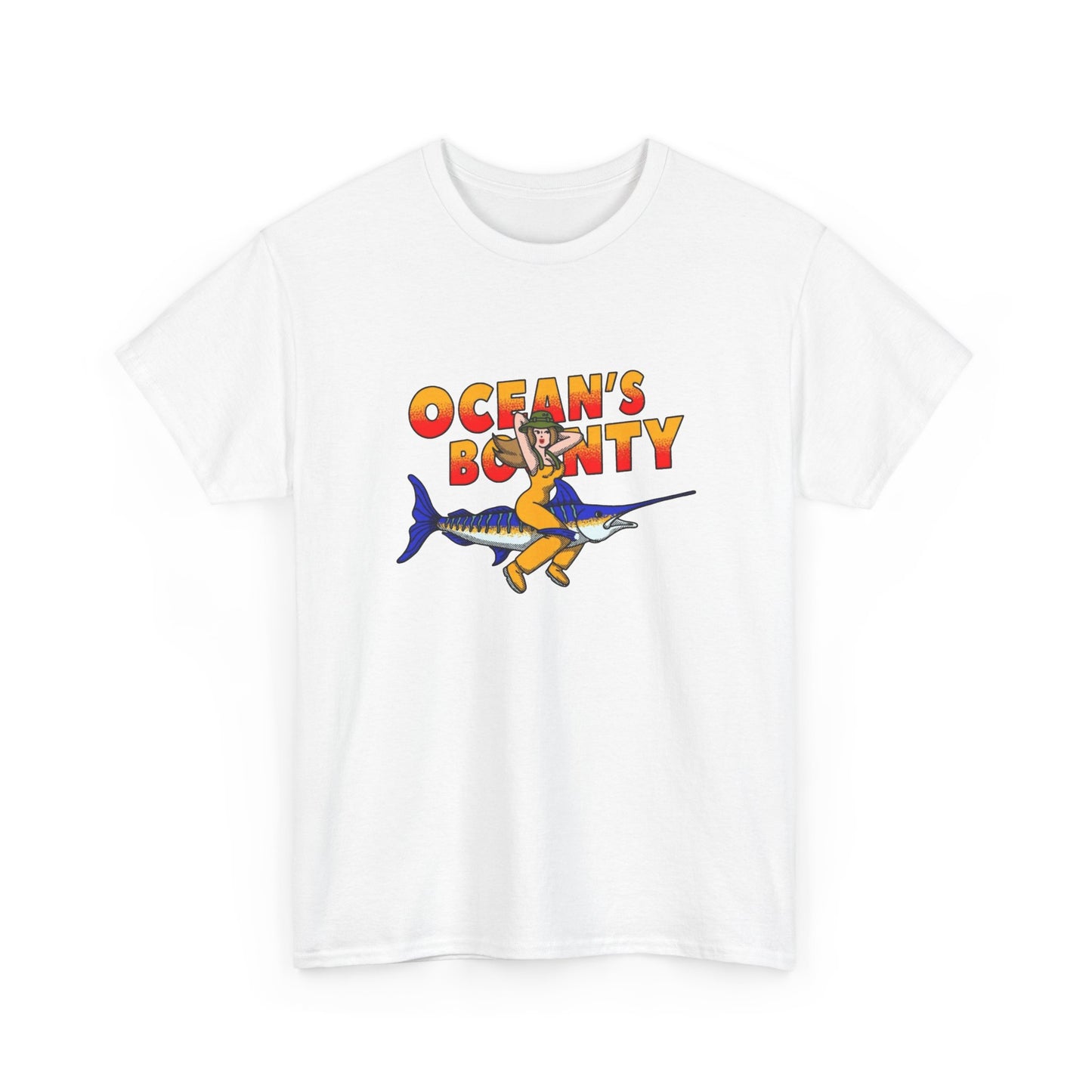 Oceans Bounty Fishing Graphic T Shirt NEW ADULT TEE VINTAGE