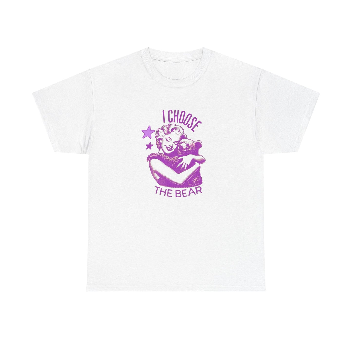 I Choose The Bear Graphic T Shirt NEW ADULT Heavy Cotton Tee