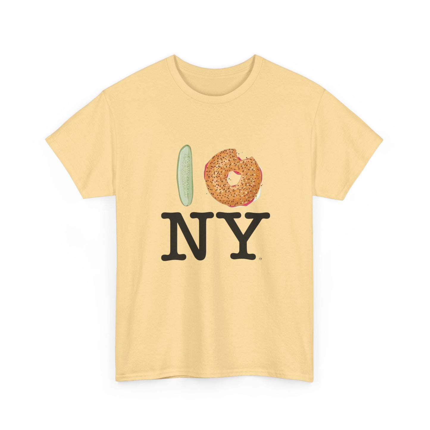 I Love New York City Bagel Shop Graphic T Shirt Unisex NEW Heavy Cotton Tee