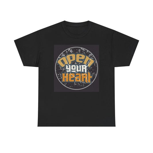Open Your Heart Graphic T Shirt Unisex Heavy Cotton Tee