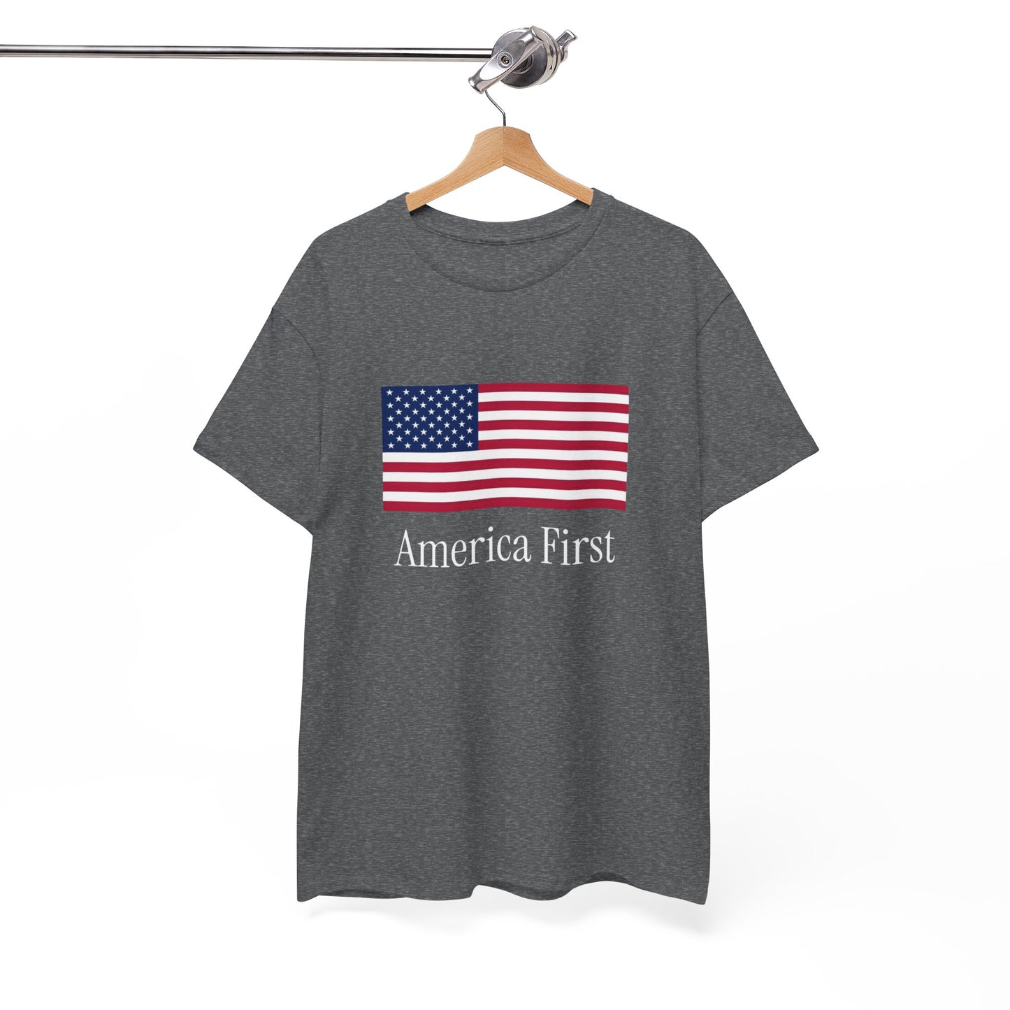 America First USA Flag Graphic T Shirt Heavy Cotton Tee NEW ADULT UNISEX