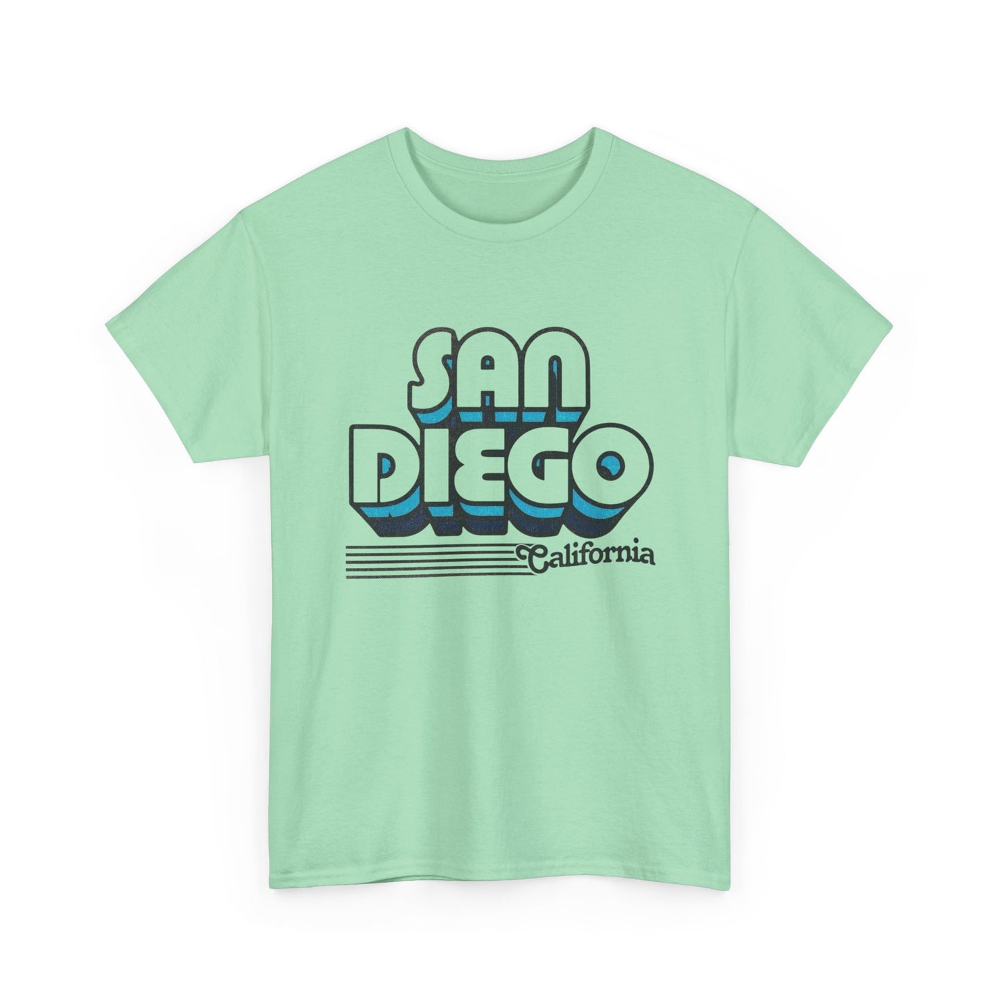 San Diego California Retro Graphic T Shirt NEW Unisex Heavy Cotton Tee