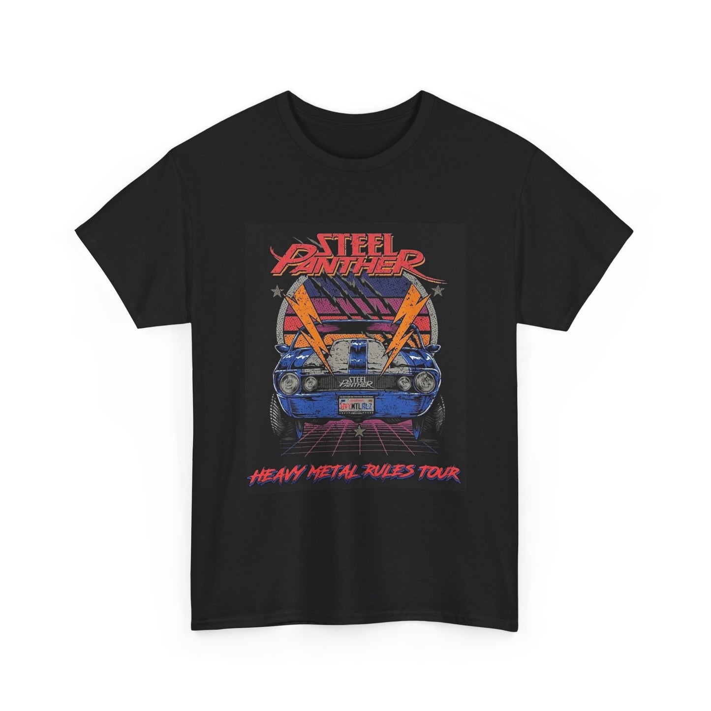 Steel Panther Tshirt Tour Vintage Rock Band Merch Metal Unisex Heavy Cotton Tee