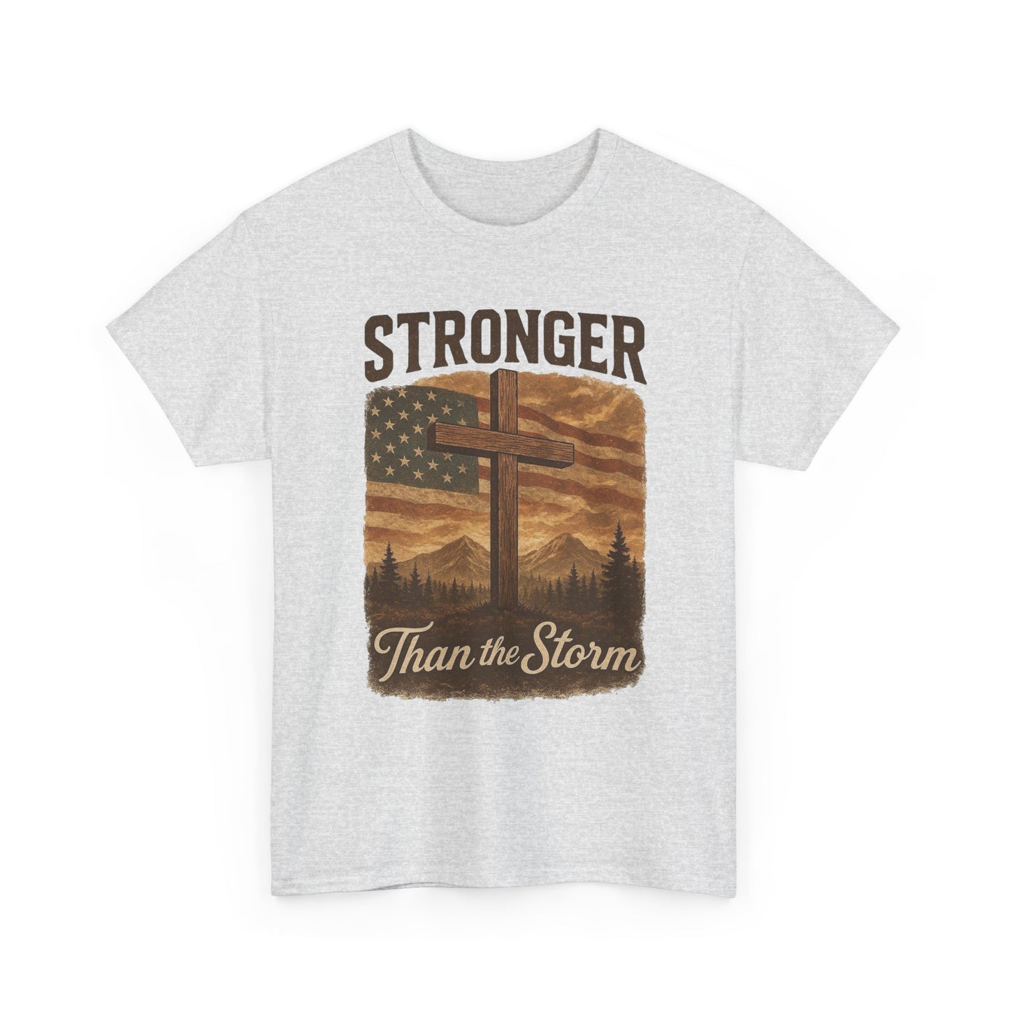 Stronger Than The Storm Graphic T Shirt Adult New Tee