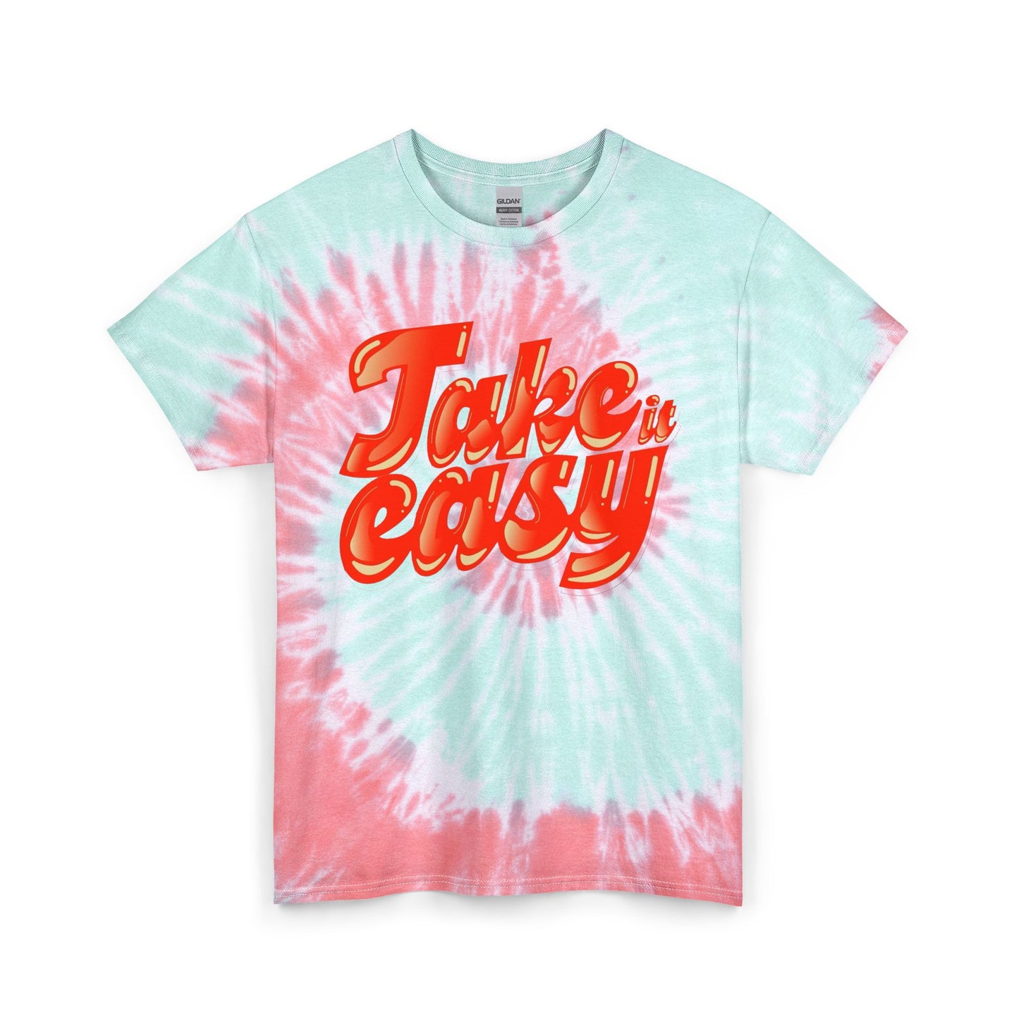 Take It Easy Graphic T Shirt Unisex Tie Dye Cotton Tee Gift