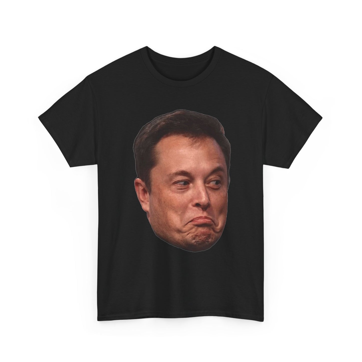 Elon Musk Graphic T Shirt Funny Big Head Poster Unisex Heavy Cotton Tee