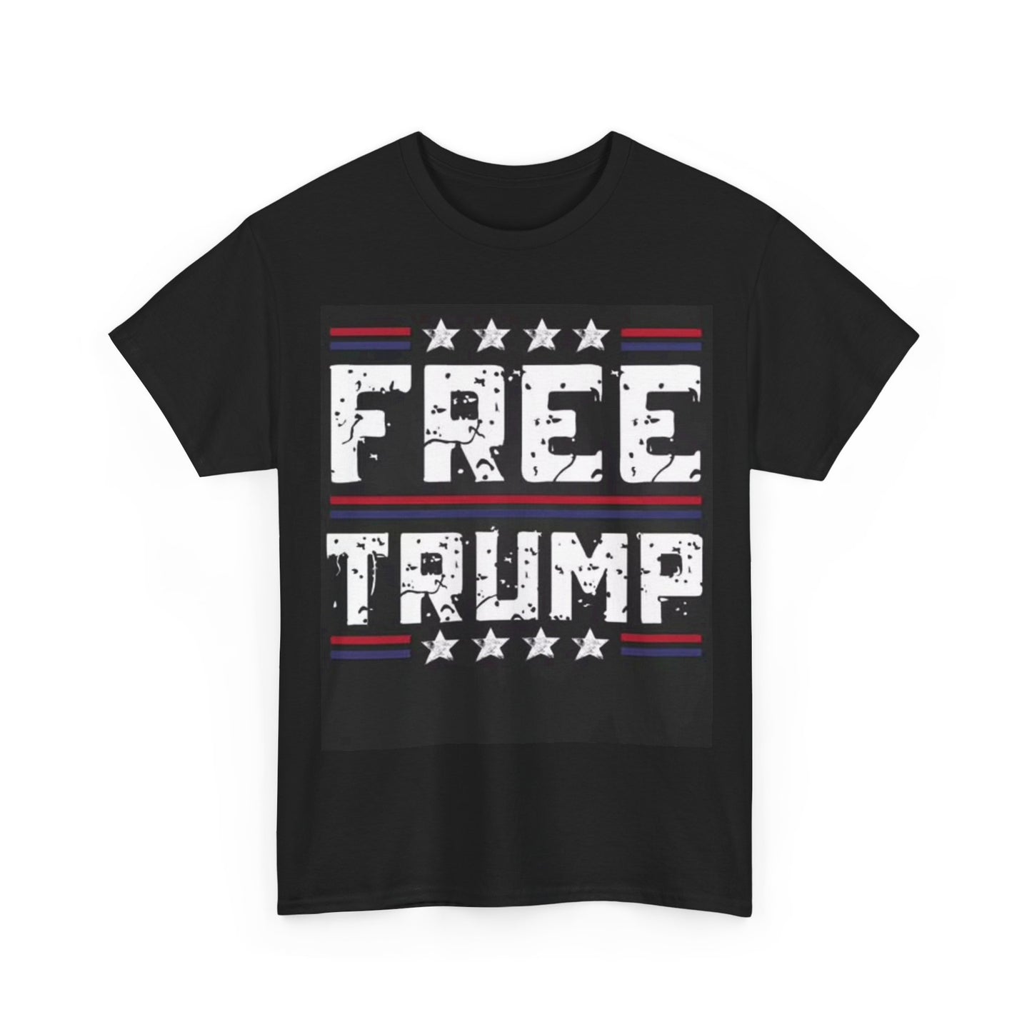 Free Trump T-shirt Mugshot American President USA Unisex Heavy Cotton Tee