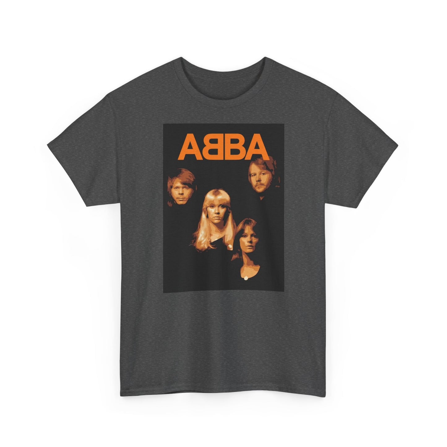 Abba T-shirt vintage retro neon lights classic music Unisex Heavy Cotton Tee