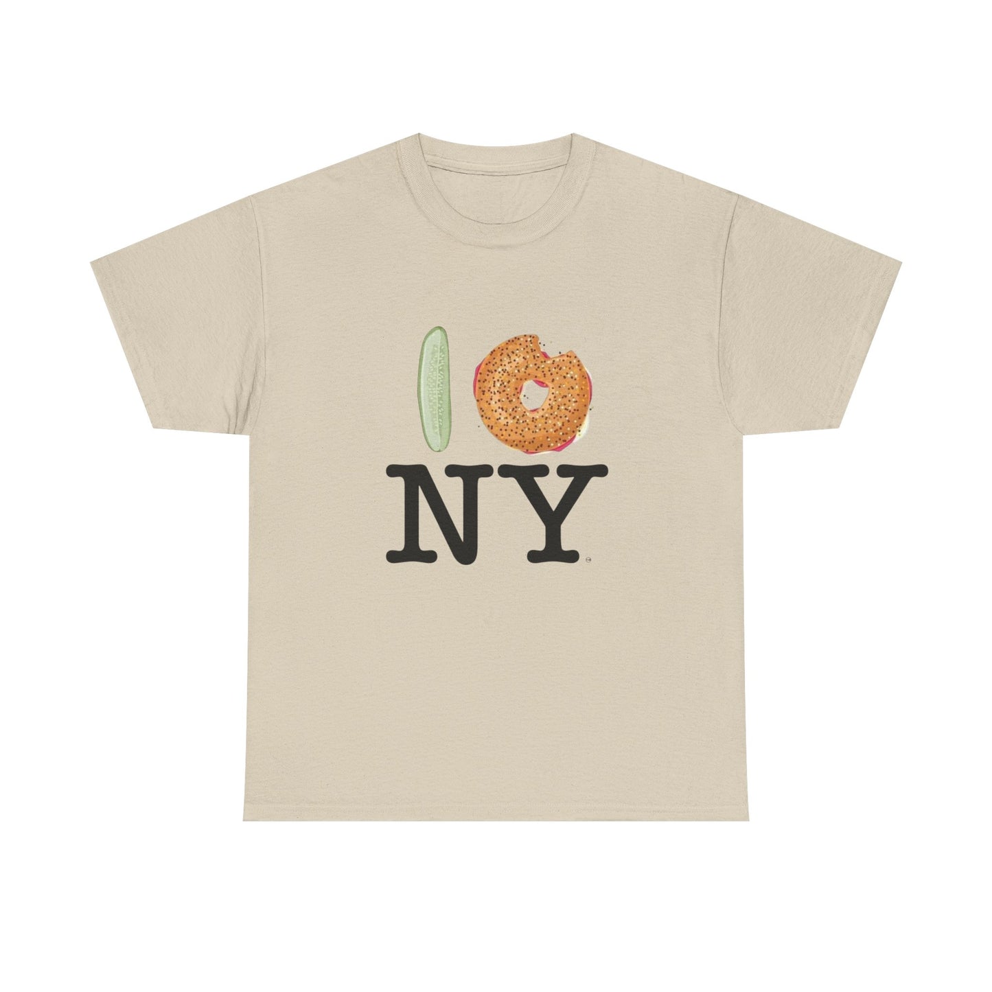 I Love New York City Bagel Shop Graphic T Shirt Unisex NEW Heavy Cotton Tee