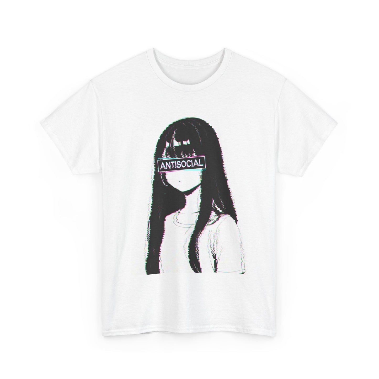 Waifu Anime T-shirt Girl Graphic Cartoon Retro Gaming Unisex Heavy Tee Gamer vv