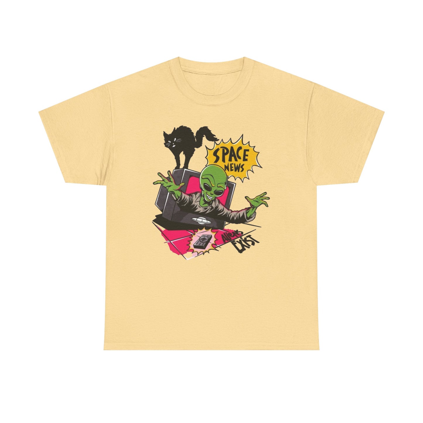 Space News Aliens Exist Graphic T Shirt NEW ADULT TEE VINTAGE