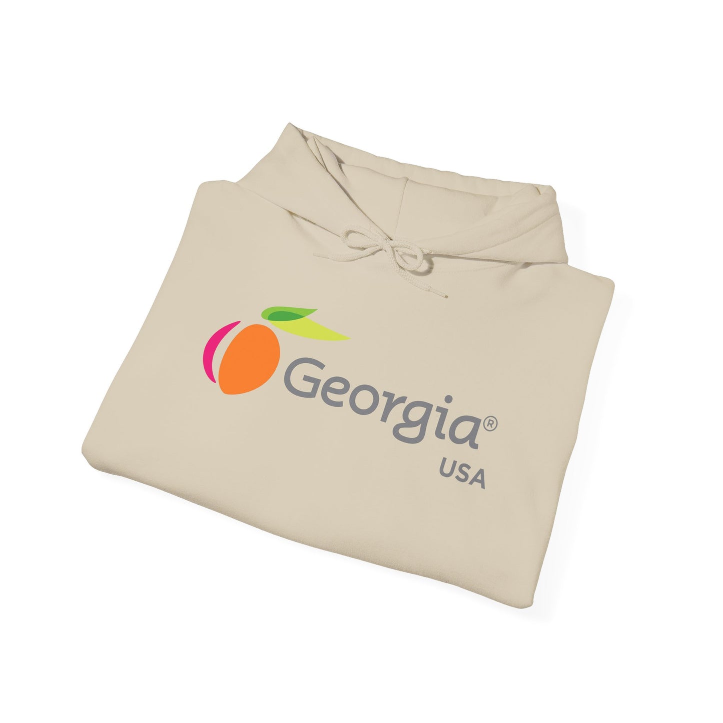 Georgia State Peach Logo BRAND NEW Unisex Heavy Blend™ Hooded Sweatshirt
