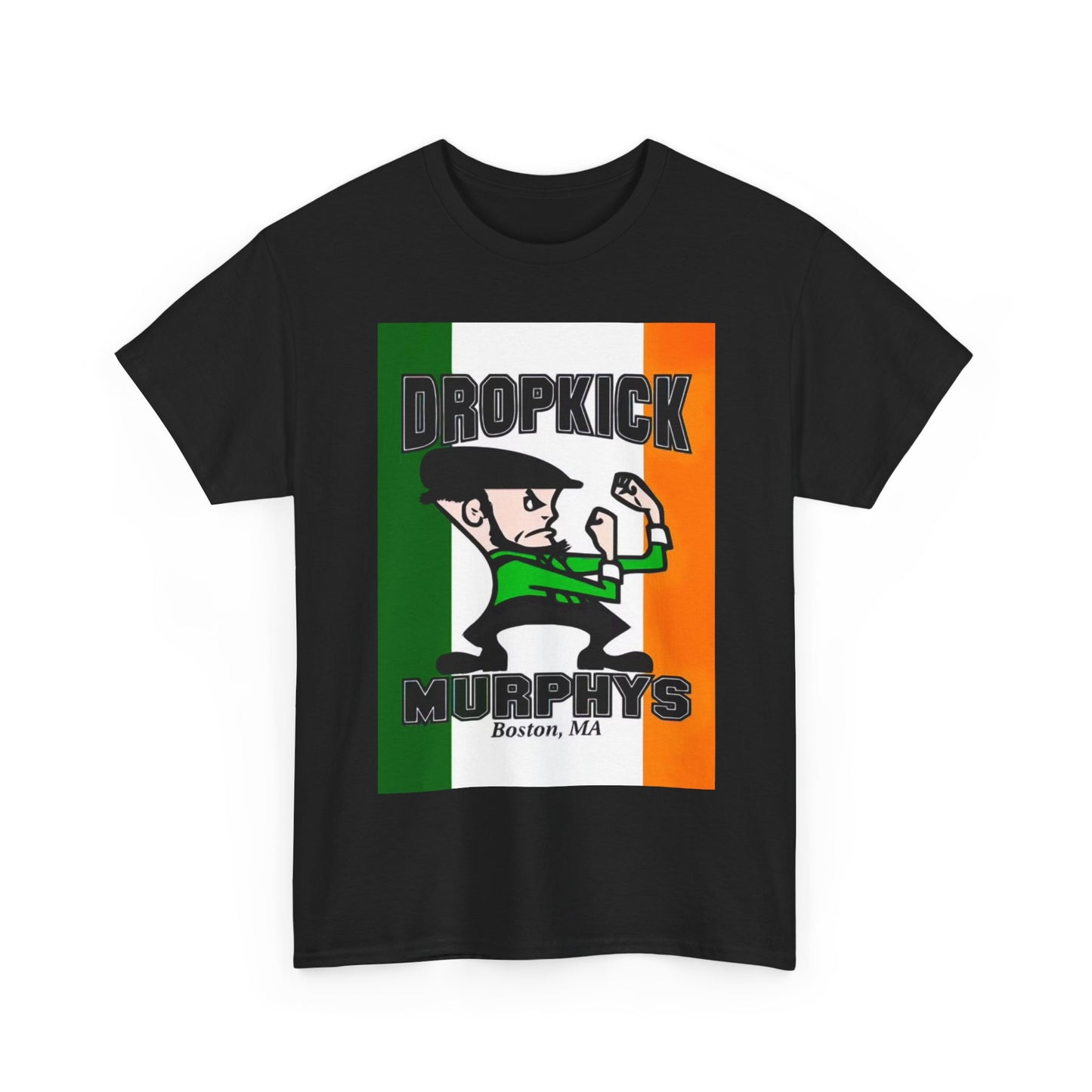 Boston T-shirt drop kick Murphy’s Irish flag music fighting Unisex Heavy Cotton