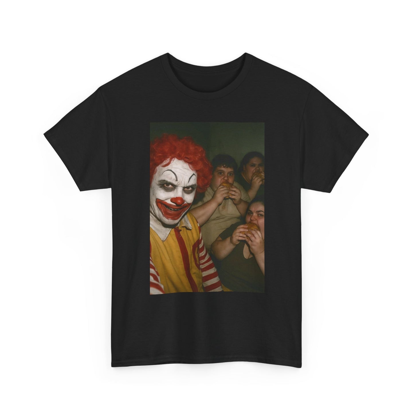 Scary Fast Food Funny Graphic T Shirt Unisex Heavy Cotton Tee Gift New