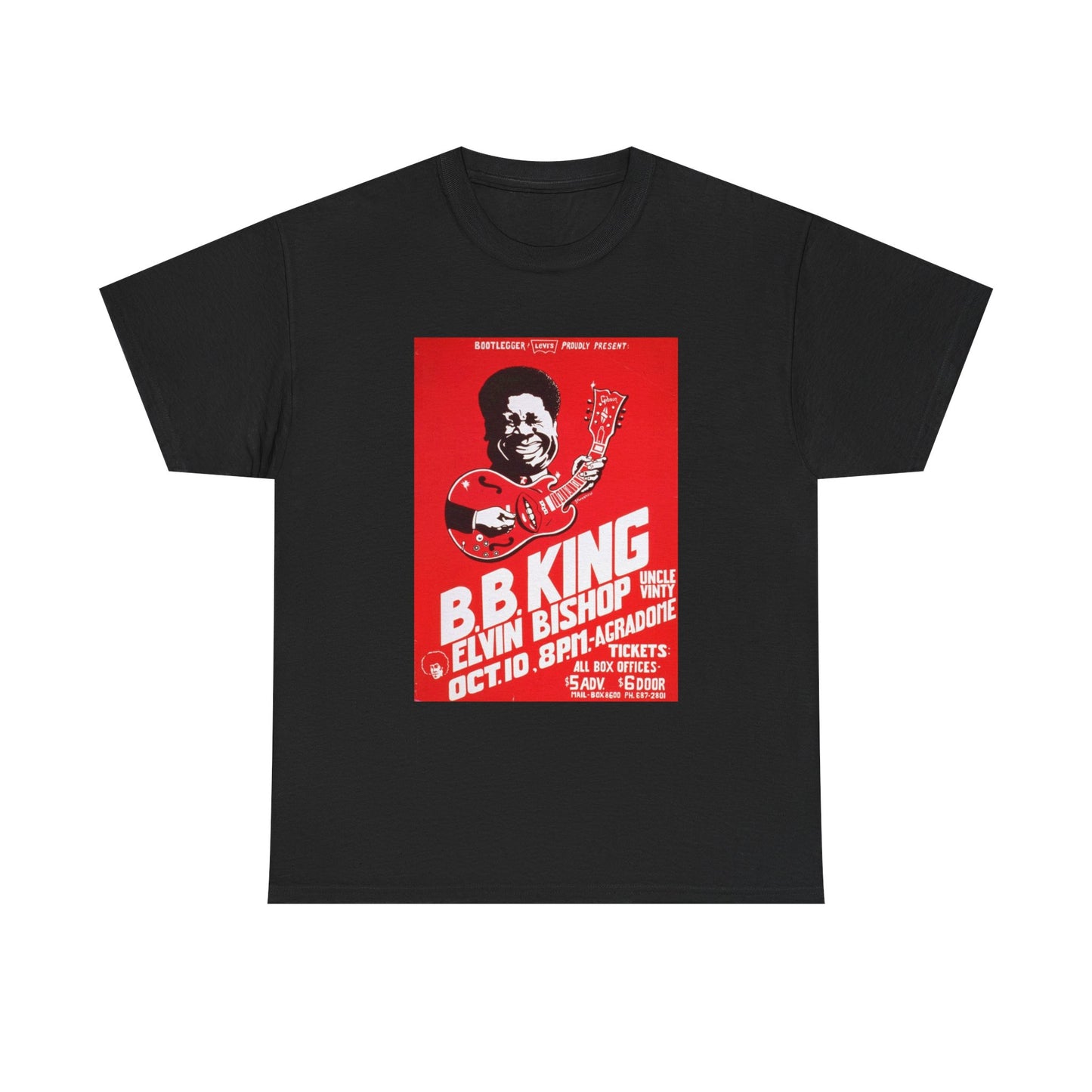 BB King Tshirt Vintage Poster Concert Merch Retro Unisex Heavy Cotton Tee