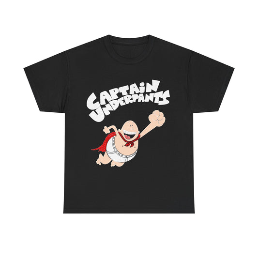 Captian Underpants Shirt Funny Books 90s Kids Retro Unisex Heavy Cotton Tee