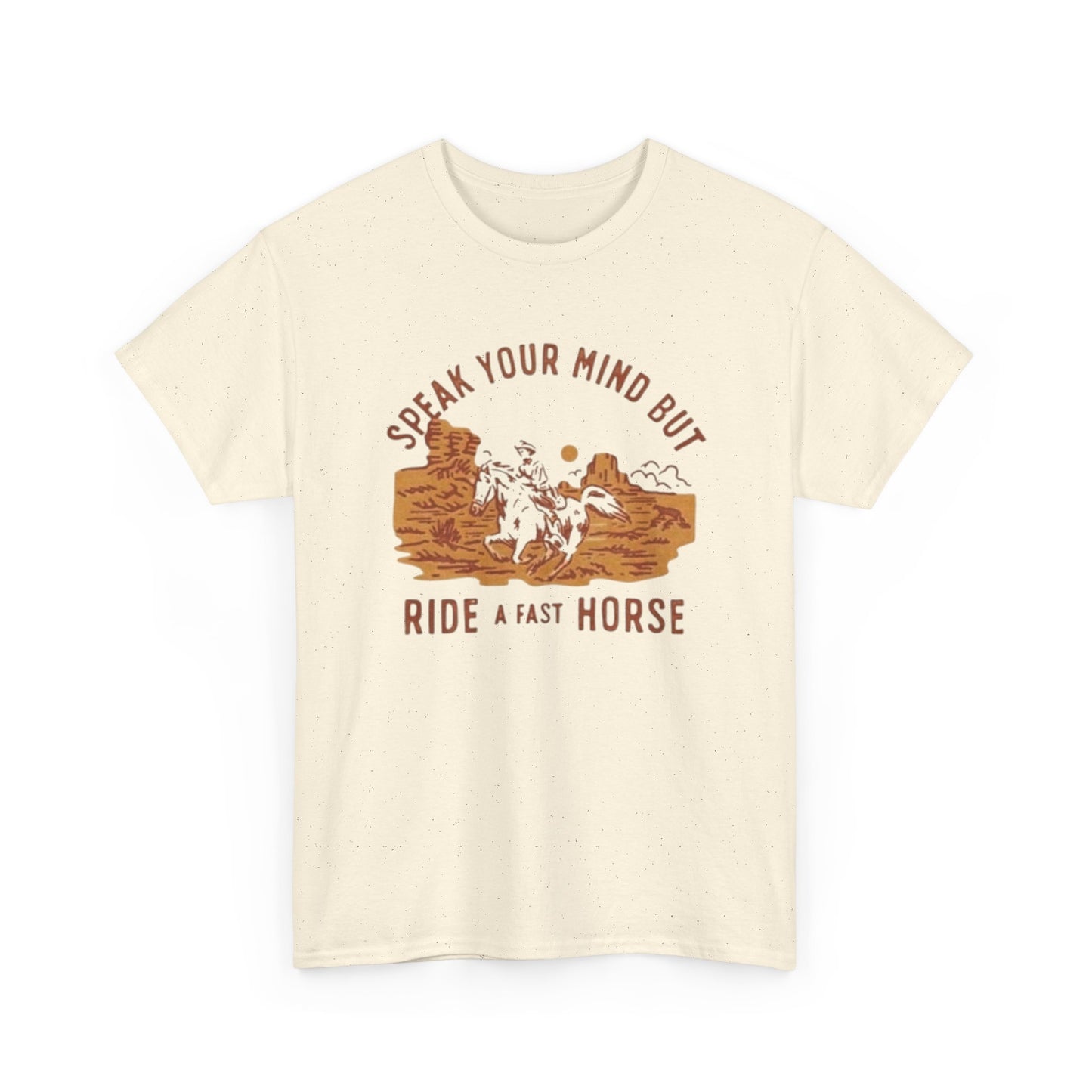 Ride A Fast Horse Graphic T Shirt Unisex Heavy Cotton Tee