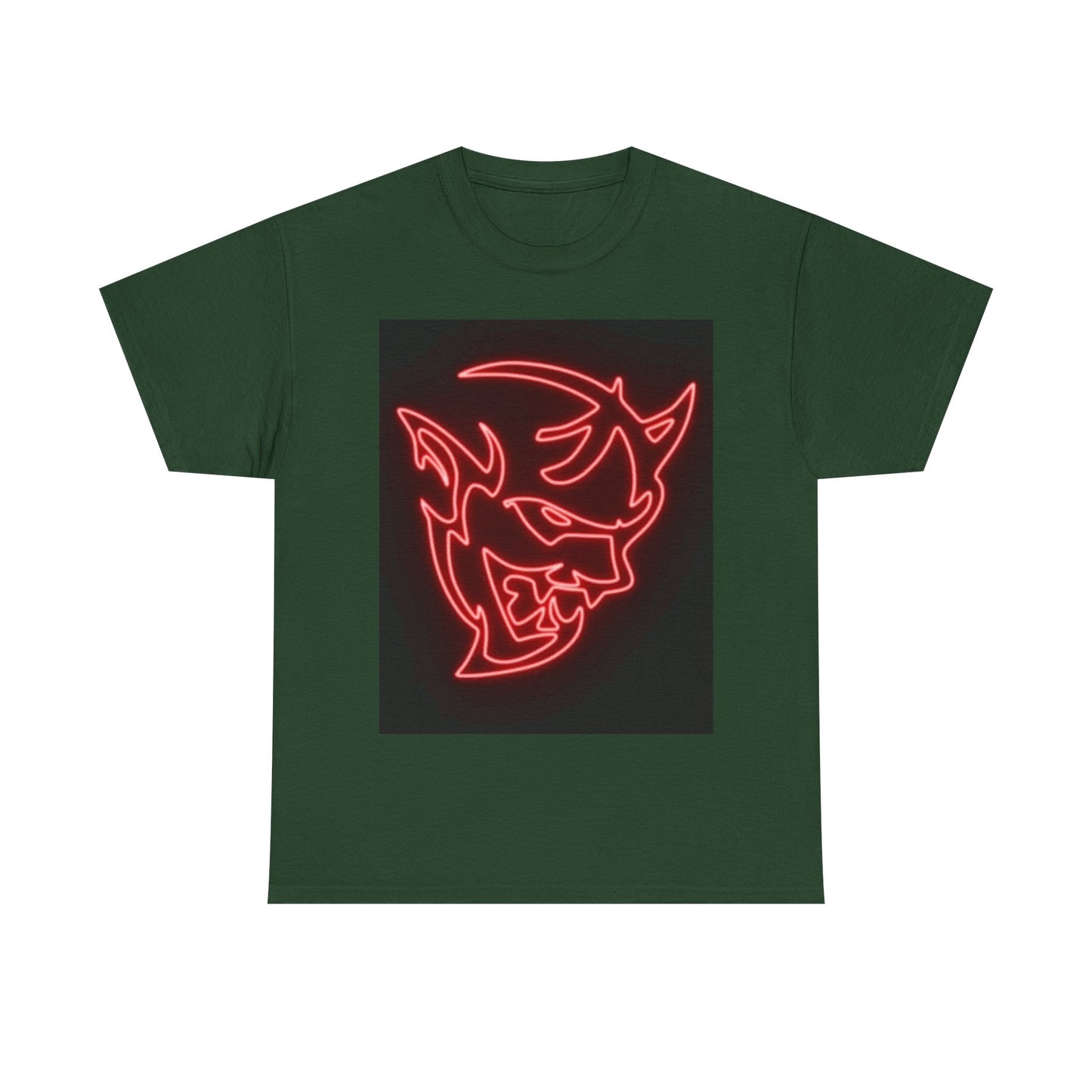 Dodge Demon Tshirt Hellcat Charger Logo Challenger Mopar Unisex Heavy Cotton Tee