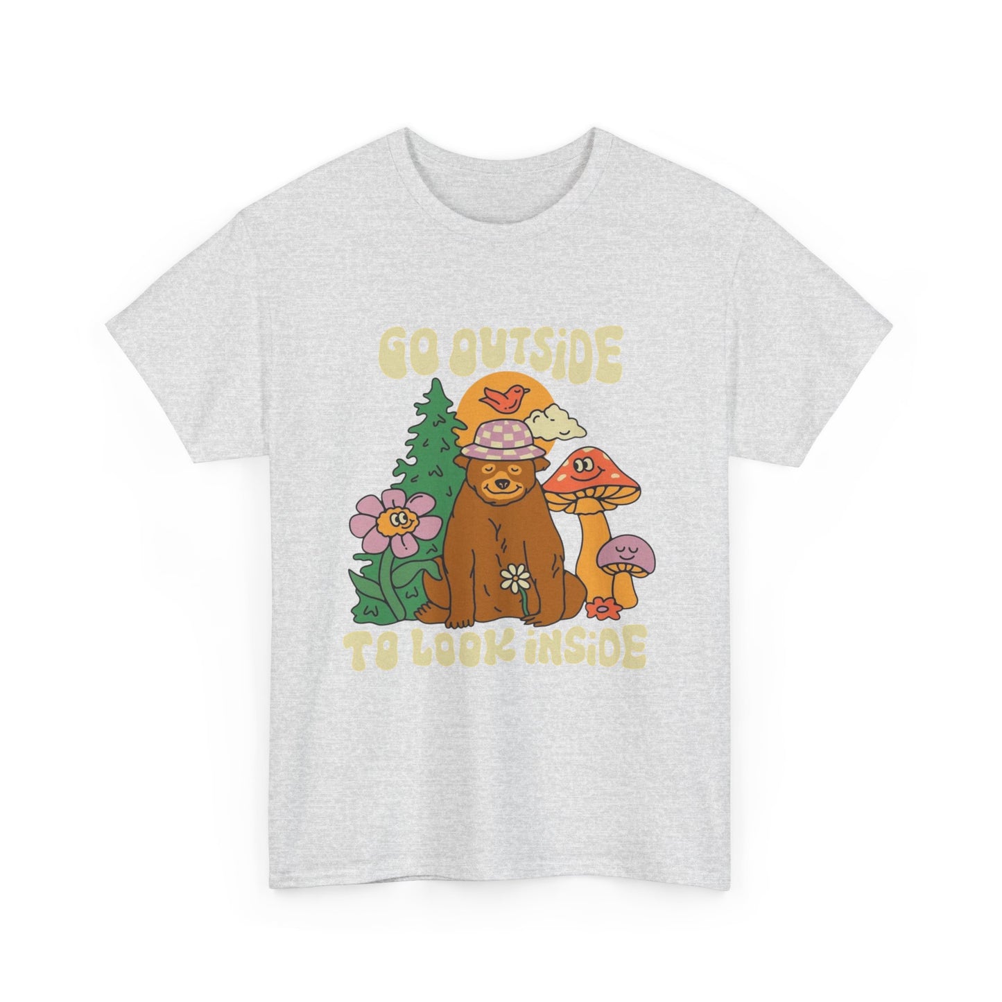 Go Outside To Look Inside Graphic T Shirt Unisex Heavy Cotton Tee