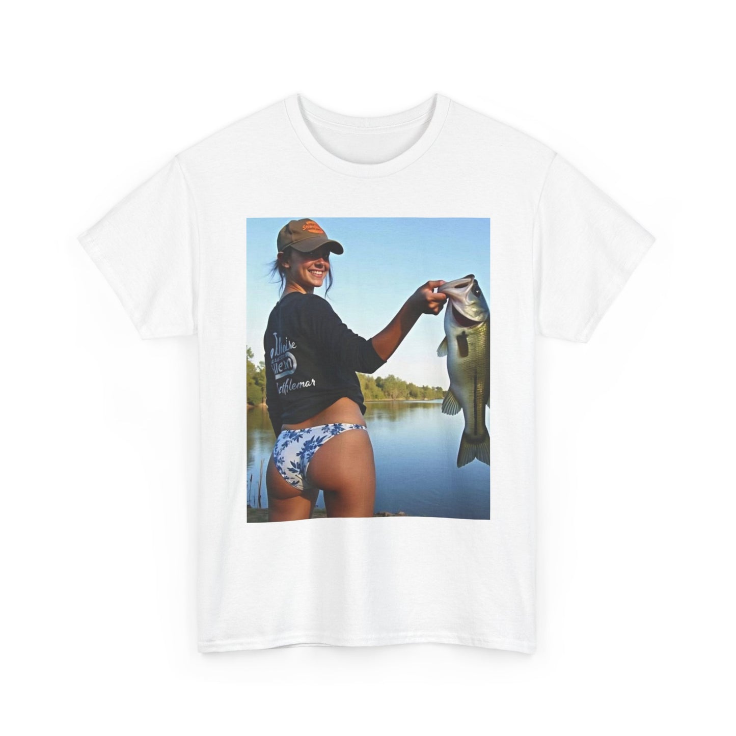 Fishing Babes Outdoors Graphic T Shirt S-5XL Unisex Heavy Cotton Tee