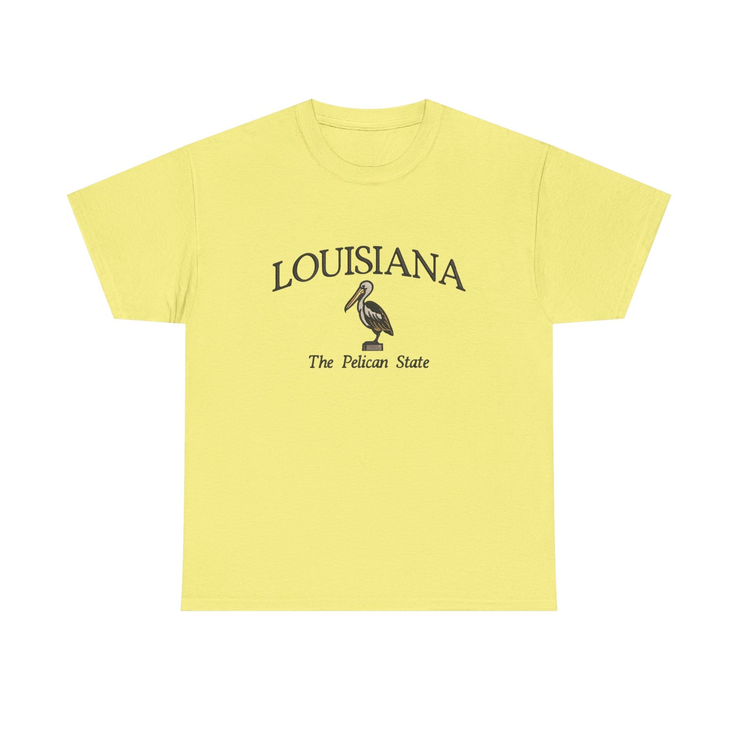 Louisiana The Pelican State Graphic T Shirt NEW Unisex Heavy Cotton Tee